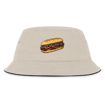 Sandwich illustration - Kids’ Bucket Hat - ecru/navy - Front