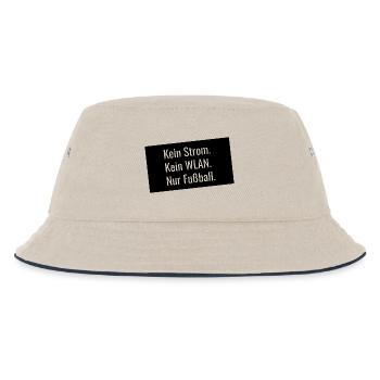 Nur Fußball – Lustige Watchparty - Kinder Bucket Hat - Natur/Navy - Vorne