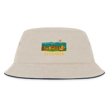 Alhambra Sunset 2 - Kids’ Bucket Hat - ecru/navy - Front