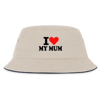 Mum - Kids’ Bucket Hat - ecru/navy - Front