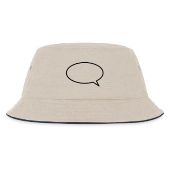 Sprechblase (rund) - Kinder Bucket Hat - Natur/Navy - Vorne