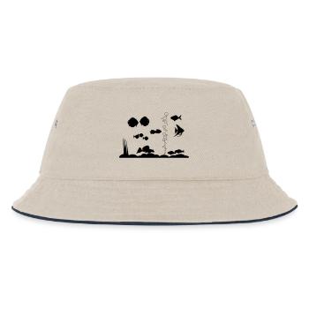 Aquarium - Kinder Bucket Hat - Natur/Navy - Vorne