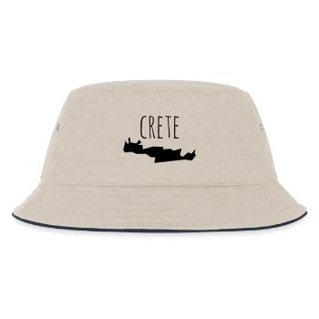 crete - Kids’ Bucket Hat - ecru/navy - Front