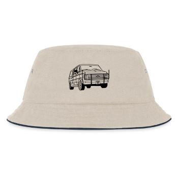 ChevyVan01_1 - Kinder Bucket Hat - Natur/Navy - Vorne