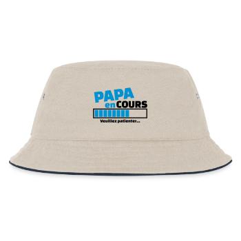 papa en cours veuillez patienter - Bob Enfant - blanc cassé/bleu marine - Devant