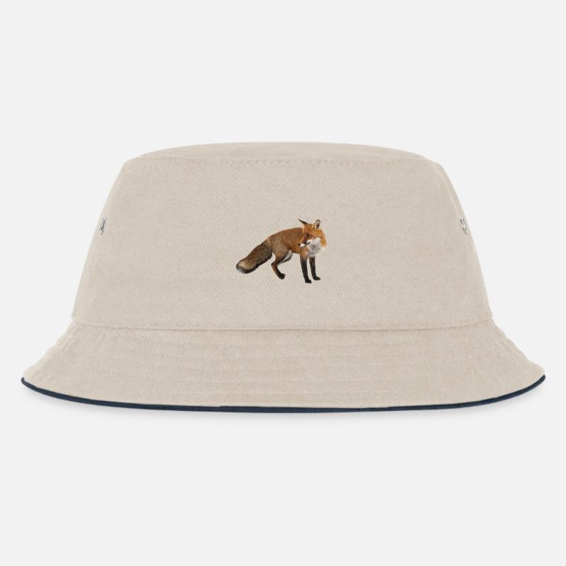 Fuchs - Kinder Bucket Hat - Natur/Navy