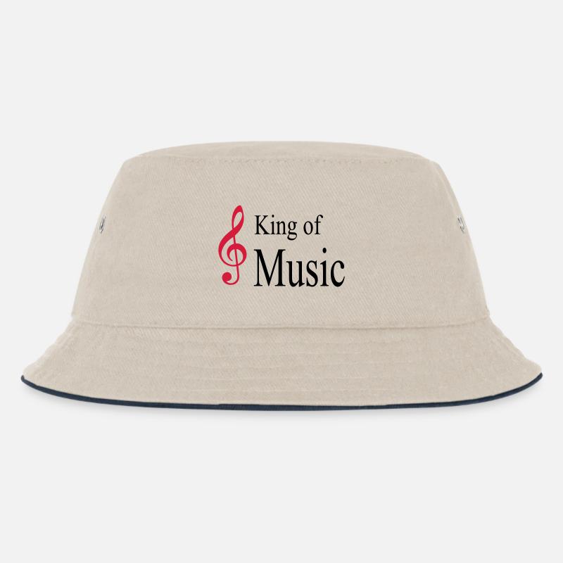 musik - Kinder Bucket Hat - Natur/Navy