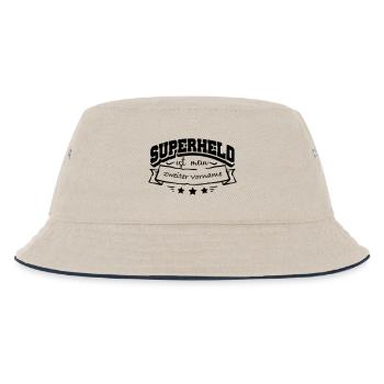 Vorname Superheld - Kinder Bucket Hat - Natur/Navy - Vorne