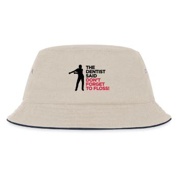 Der Zahnarzt sagte, nicht zu FLOSS Tanz vergessen - Kinder Bucket Hat - Natur/Navy - Vorne