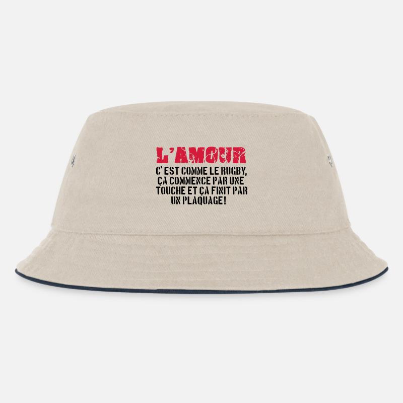 rugby - Kinder Bucket Hat - Natur/Navy