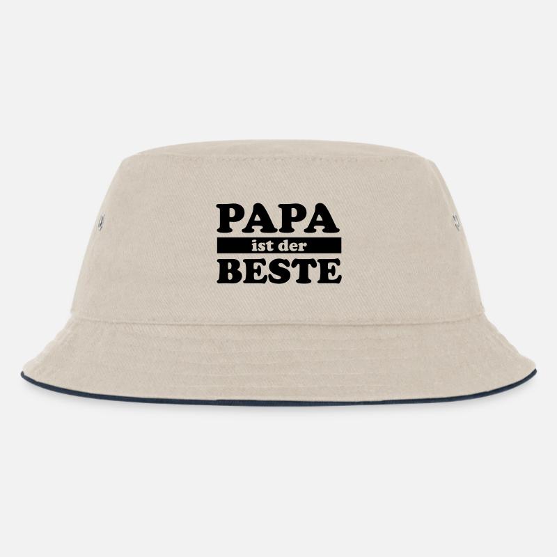 Papa ist der Beste - Kinder Bucket Hat - Natur/Navy