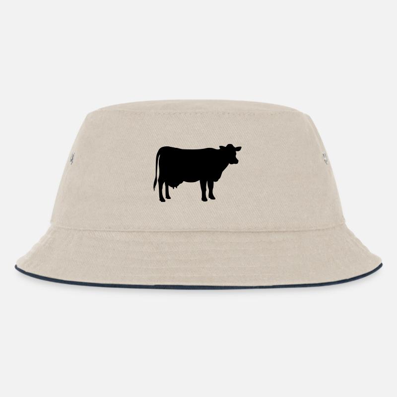 Kuh - Kinder Bucket Hat - Natur/Navy