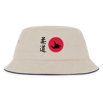 Judo - Kids’ Bucket Hat - ecru/navy - Front