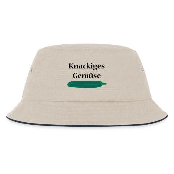 Gurke - Kinder Bucket Hat - Natur/Navy - Vorne