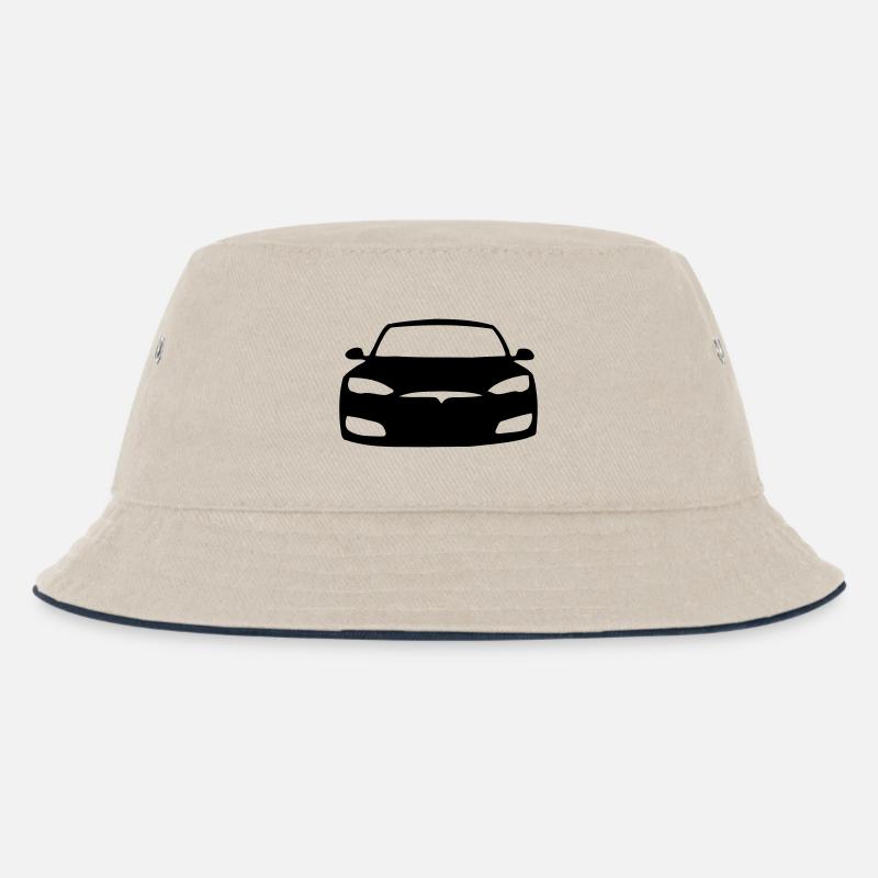 Model S icon - Kids’ Bucket Hat - ecru/navy