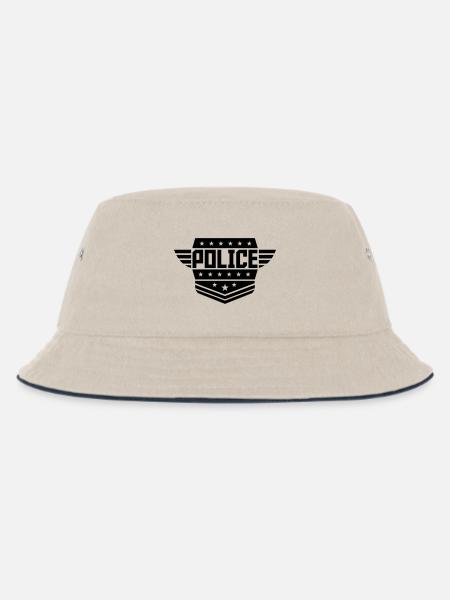 Police Wappen Rang Abzeichen - Kinder Bucket Hat - Natur/Navy