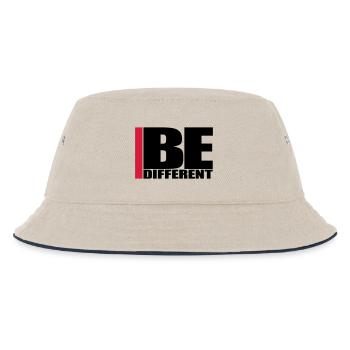 Cool Be Different Logo - Kinder Bucket Hat - Natur/Navy - Vorne