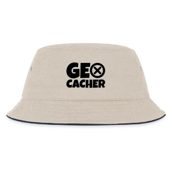 geocacher gps natur - Kinder Bucket Hat - Natur/Navy - Vorne