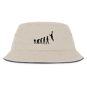 Basketball - Basket Ball - Game - Sport - Player - Kids’ Bucket Hat - ecru/navy - Front