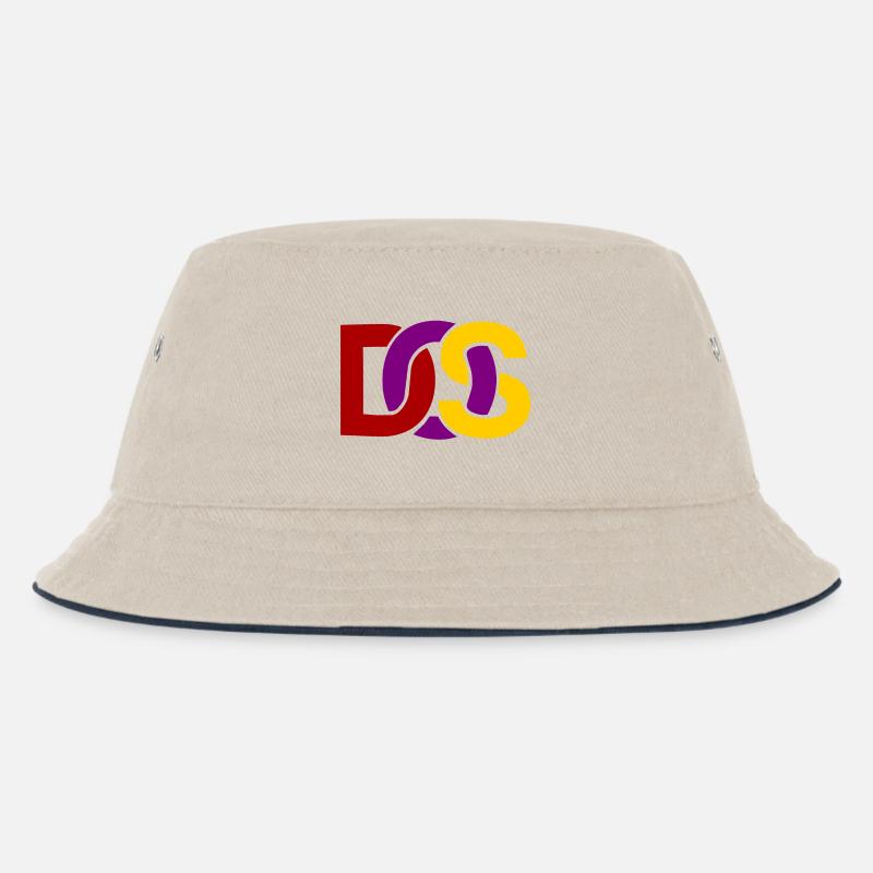 Retro MS DOS Logo - Bob Enfant - blanc cassé/bleu marine
