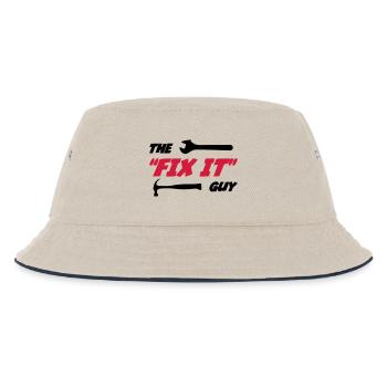The "Fix it" Guy 🔨 - Kids’ Bucket Hat - ecru/navy - Front