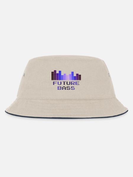 Future Bass | Musik - Kinder Bucket Hat - Natur/Navy