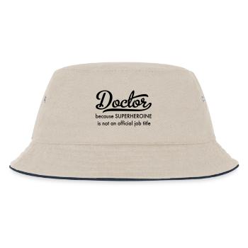 Doctor - Kids’ Bucket Hat - ecru/navy - Front
