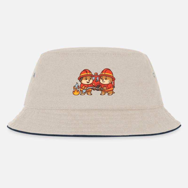 Hamsters pompiers - Bob Enfant - blanc cassé/bleu marine