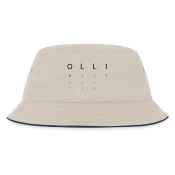 One Life – Eyetest Chart Style - Kids’ Bucket Hat - ecru/navy - Front