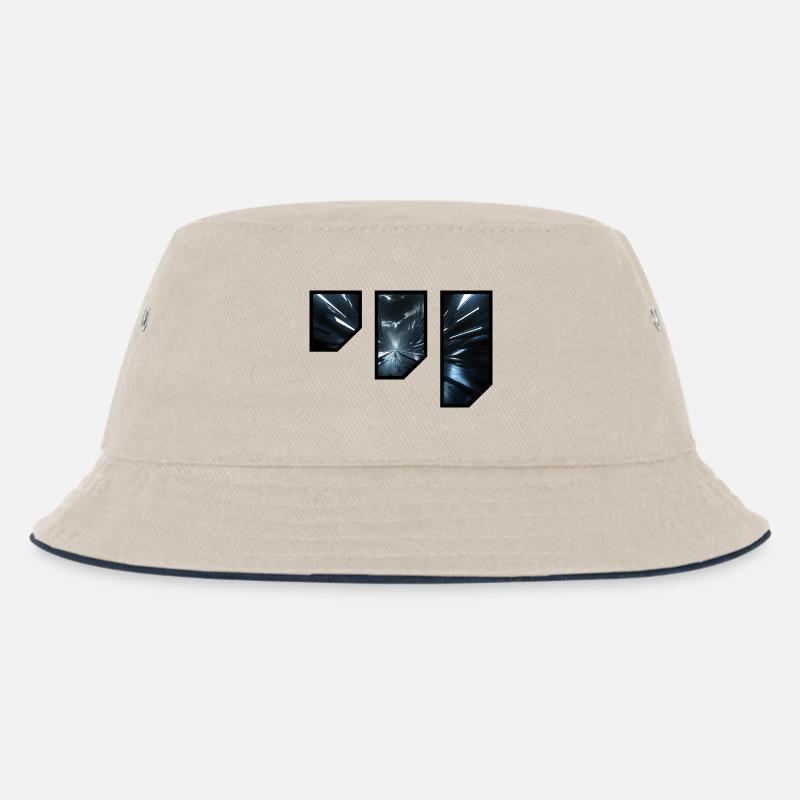 Futuristisches Sci-Fi-Korridor-Design - Kinder Bucket Hat - Natur/Navy