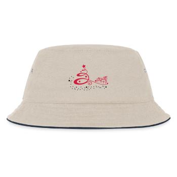 Christmas tree with stars and presents - Kids’ Bucket Hat - ecru/navy - Front