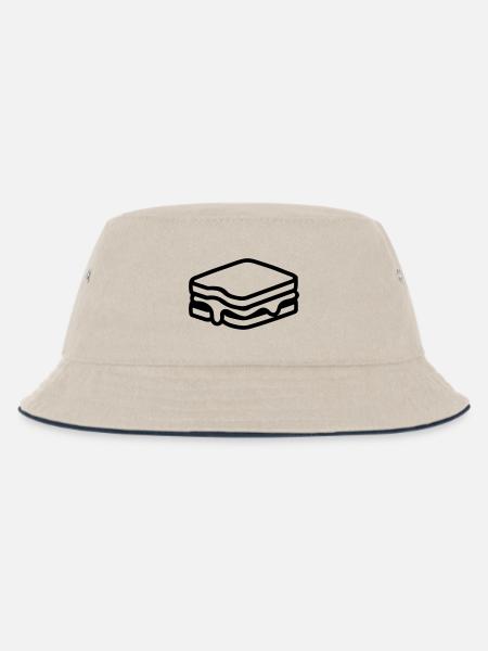 Sandwich - Kinder Bucket Hat - Natur/Navy
