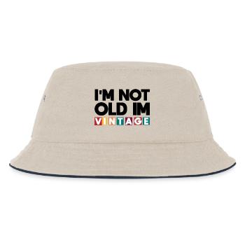 Ich bin nicht alt, ich bin vintage - Kinder Bucket Hat - Natur/Navy - Vorne