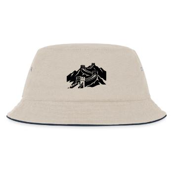 Chinesische Mauer - Kinder Bucket Hat - Natur/Navy - Vorne