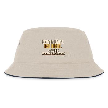 Server läuft. Ich nicht. Frohe Weihnachten - IT - Kinder Bucket Hat - Natur/Navy - Vorne