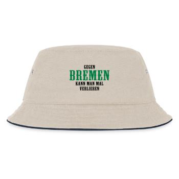 Gegen Bremen kann man mal verlieren - Kinder Bucket Hat - Natur/Navy - Vorne