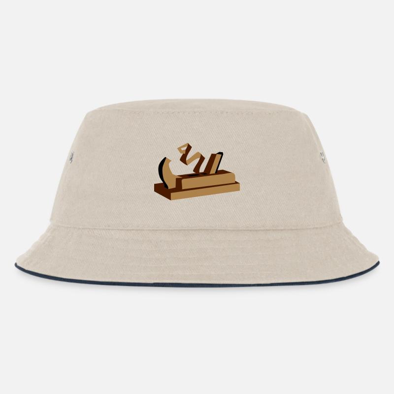 Ein Hobel - Kinder Bucket Hat - Natur/Navy