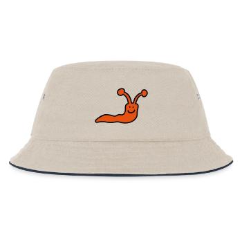 Schnecke - Kinder Bucket Hat - Natur/Navy - Vorne