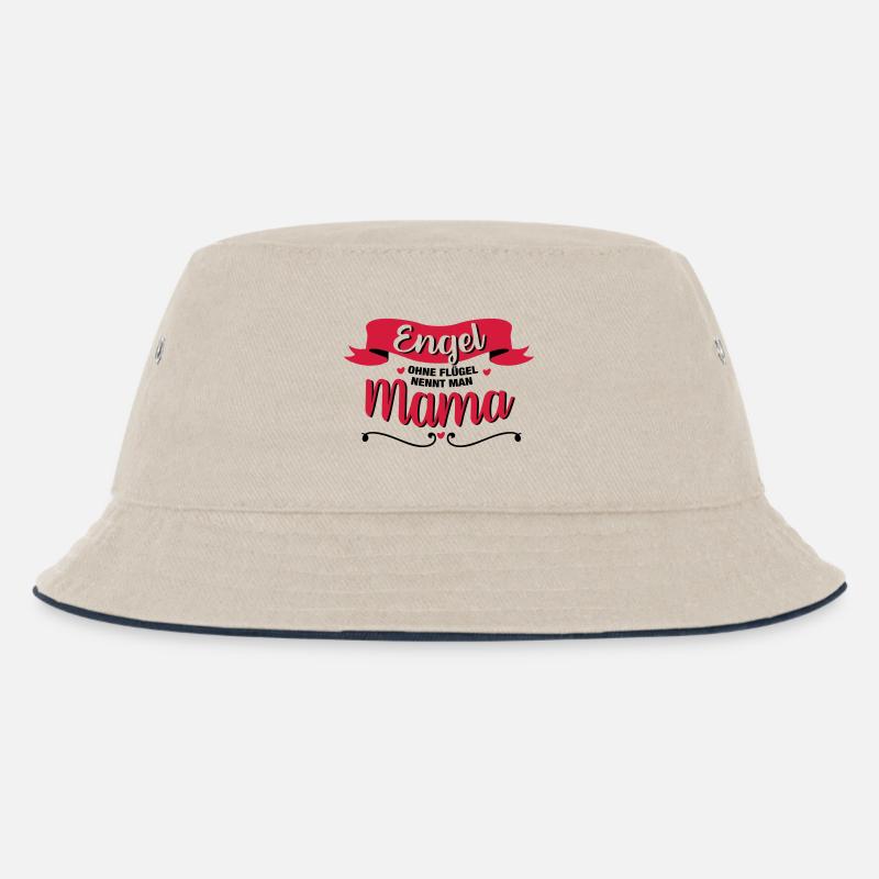 Engel Mama - Kinder Bucket Hat - Natur/Navy