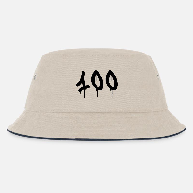 Graffiti : 100 - Kids’ Bucket Hat - ecru/navy