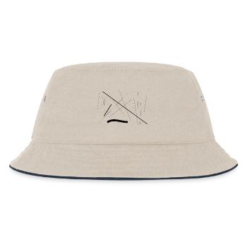 Dashes 1 - Kids’ Bucket Hat - ecru/navy - Front