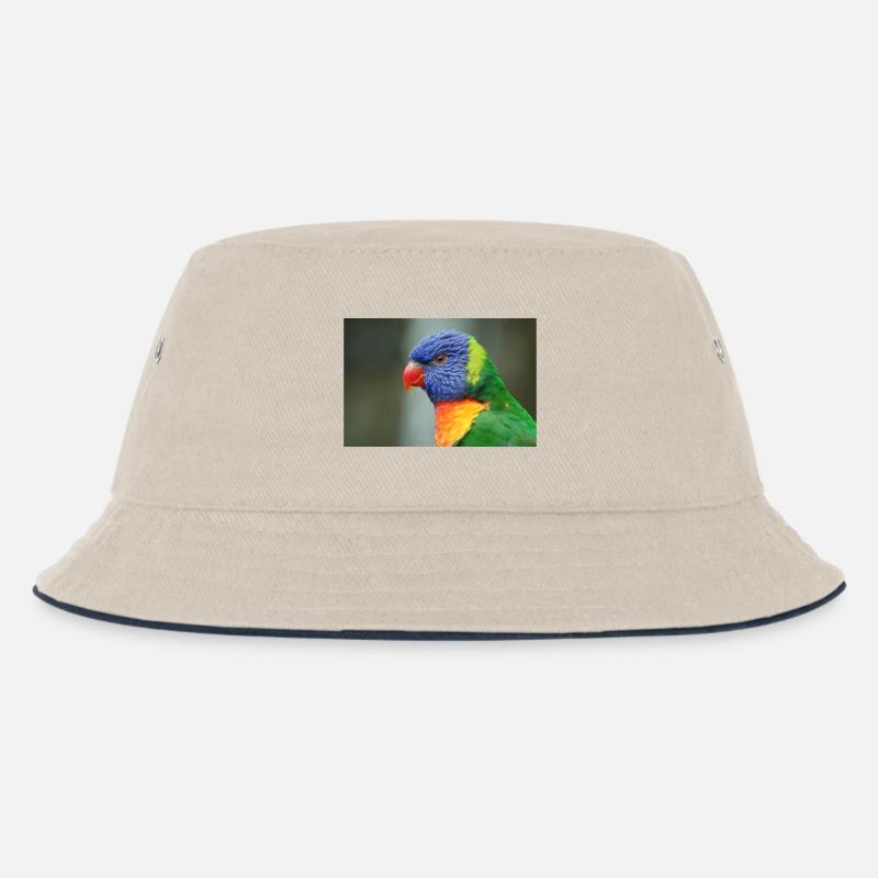 Honigpapagei alias Loris - Kinder Bucket Hat - Natur/Navy