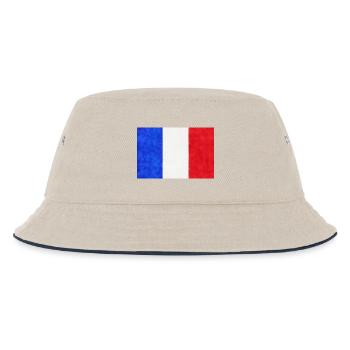 Drapeau français tricolore France - Bob Enfant - blanc cassé/bleu marine - Devant
