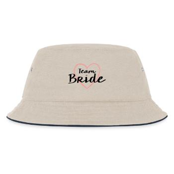 Team Bride Heart Bachelor Party - Kids’ Bucket Hat - ecru/navy - Front
