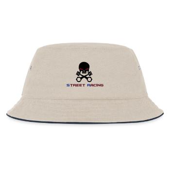 STREET RACING - Kids’ Bucket Hat - ecru/navy - Front
