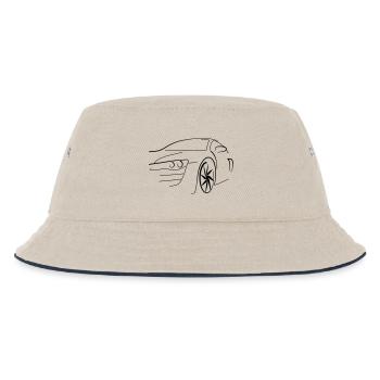 Motorsport Auto - Kinder Bucket Hat - Natur/Navy - Vorne
