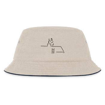 schornsteinfeger - Kinder Bucket Hat - Natur/Navy - Vorne