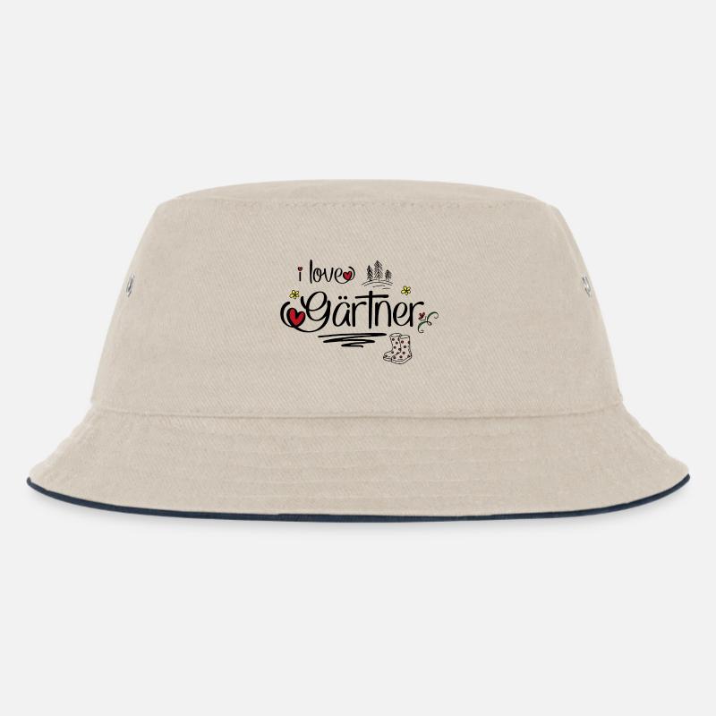 Gärtner - Kinder Bucket Hat - Natur/Navy