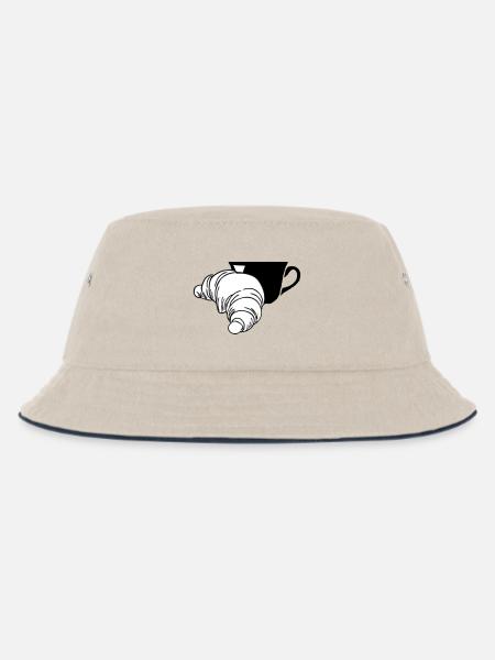Croissant - Kids’ Bucket Hat - ecru/navy