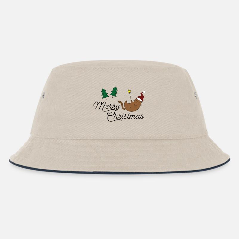 Lustige Weihnachtsgeschenke - Kinder Bucket Hat - Natur/Navy